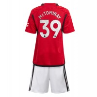 Fotbalové Dres Manchester United Scott McTominay #39 Dětské Domácí 2023-24 Krátký Rukáv (+ trenýrky)